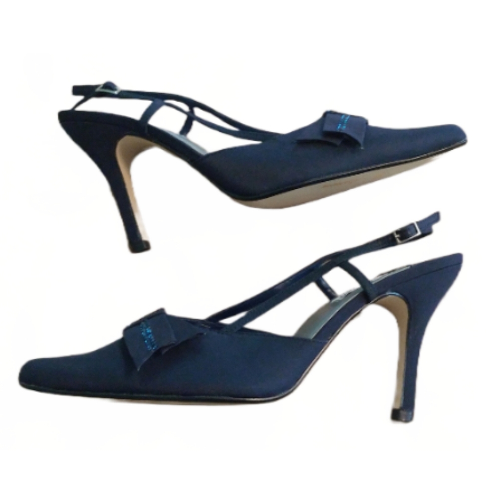 NEW J LOREN COLLECTION BLUE DRESS SHOES SIZE 7